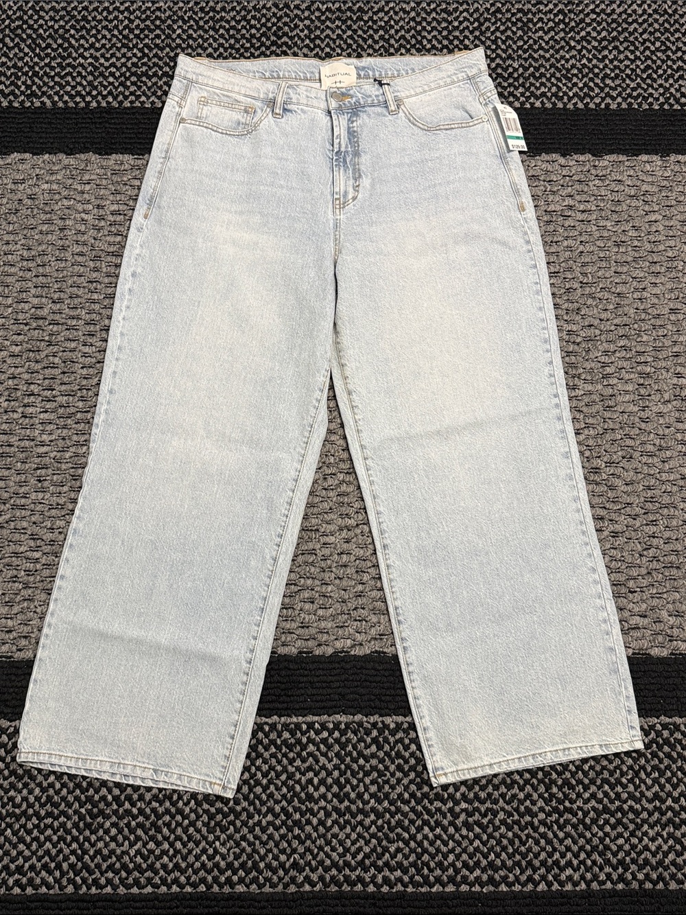 Habitual Hollis High Rise Wide Leg Jeans Sz 16 Light Wash Casual Classic NWT - Picture 1 of 7